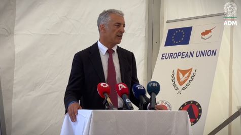 Food for Gaza: the handover ceremony to the Cypriot customs authorities of a state-of-the-art scanner to facilitate the transit of emergency aid to Gaza